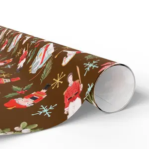 Nutcracker on Brown Background Wrapping Papers