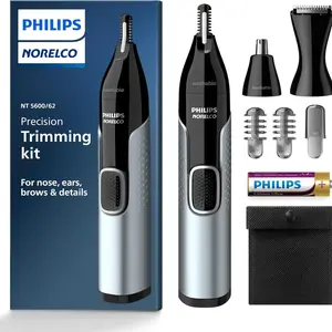 Nose & Ear Hair Trimmer 5000 (Model NT5600/62) - Multi-Functional Grooming Kit for Eyebrows Trimming, Beauty & Personal Care Appliance