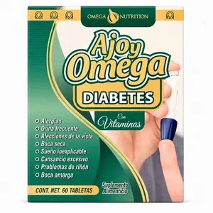 Ajoy Omega Diabetes Con Vitaminas Herbal Supplement Tablets – Daily Wellness & Nutritional Support Formula 60 Tablets