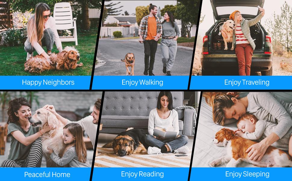 Anti Bark Collar for Dogs Automatic No Shock Humane Dog Training Collar, Rechargeable Smart Barking Control with 4 Sensitivity Levels for Small Medium Large Dogs, IP67 Waterproof Outdoor Use