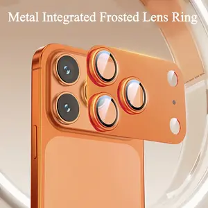 Matte Full Coverage Lens Protector Film for iPhone 17 Pro Max, Metal Lens Ring Protection for iPhone 17 Pro, Durable Protective Camera Guard, Accessories