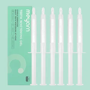 Meyarn Teeth Whitening Kit,Teeth Whitening Light with 4 Carbamide Peroxide Teeth Whitening Gel for Sensitive Teeth, Non-Sensitive Fast Teeth Whitener, Enamel Safe and Gentle, Effective, Travel-Friendly, Easy to Use  Accelerator Brush Mild Plastic Oral