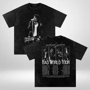 MJ Shirt Vintage bootleg tee, King of Pop Tour 2-Sided Graphic T-Shirt, Retro Concert Outfit, Gift for Fan