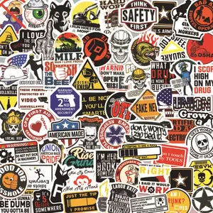 Hard Hat Stickers, Waterproof Decals for Welding Helmet, Tool Box, Mechanic & Electrician, Blue Collar Worker Gifts