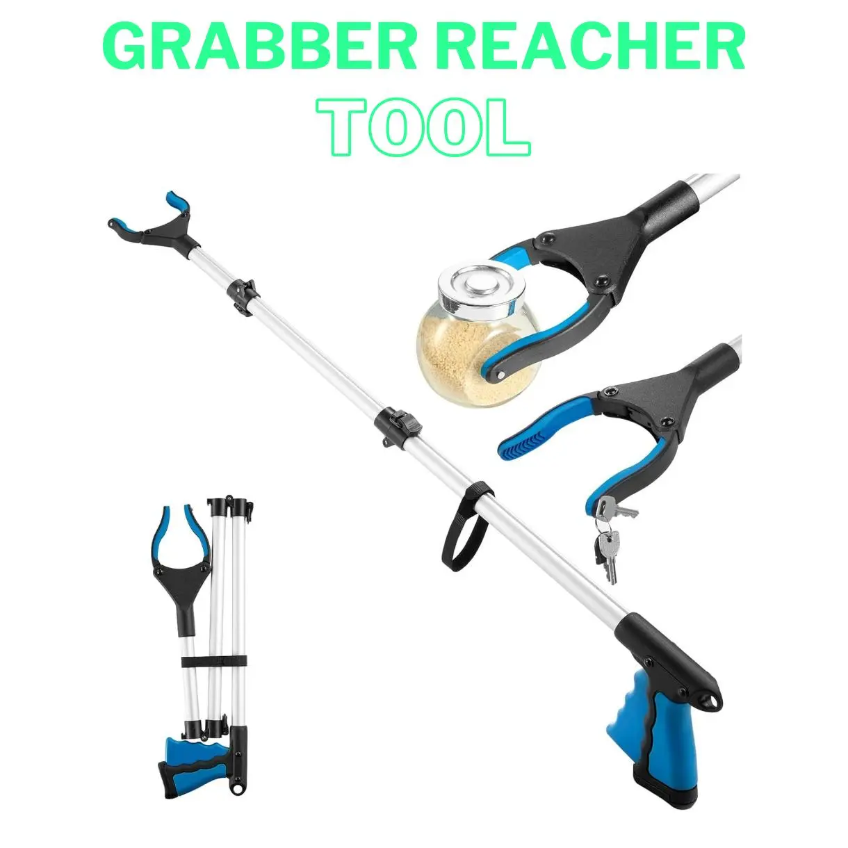 43 Inch Grabber Reacher Tool, Grabbers for Seniors Heavy Duty, Trash ...