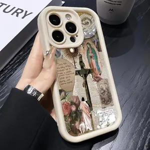 Premium Creative Religious Phone Case for iPhone 16 Pro Max 15 Plus 14 13 12 11, Anti-Scratch Shockproof TPU Bumper Protective Phone Cover for Men Women