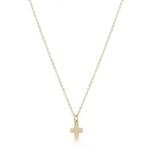 ENEWTON 16" NECKLACE GOLD - SIGNATURE CROSS SMALL GOLD CHARM