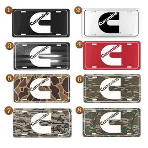 Cummins Camo License Plate, 12" x 6" Aluminum Vanity Tag for US Vehicles, best gift, Old School Bottomland Camo/ Duck Camo/ Woodland Camo Vanity Plate