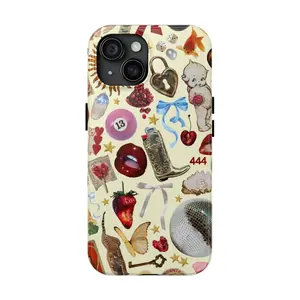 Vintage Collage Phone Case, Cute Trendy Phone Cover, Mosaic Applicable to iP15Promax ip14Pro mobile phone case 12 trendy brand 13 anti-fall cover 14Promax 15Pro cute Plus phonecase Accessories Acrylic casetify