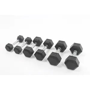 Rubber & PVC Coated Hex Dumbbell Set – Fixed Hand Weights with Anti-Slip Grip, Anti-Roll Design, Durable & Odorless – Ideal for Home Gym Strength Training, Unisex Fitness Equipment – 90 lbs Set (10LB x2, 15LB x2, 20LB x2)