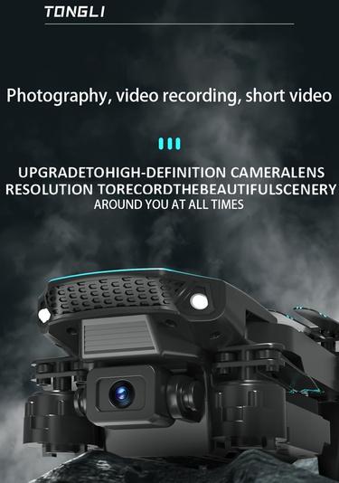 Tong Li HD Aerial Drone with Screen Remote Controller, Crash-Resistant Unisex Kids RC Quadcopter Toy, 1 Battery, Long Endurance, Headless Mode, Cool Stunts, 1-Key Takeoff & Landing, No Camera, Ideal Christmas & Birthday Gift, 【No Camera】Crash Resistant On