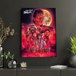 Michael Jackson Thriller Split Face Poster Street Art Print King Of Pop ( Unframed - Print Only )