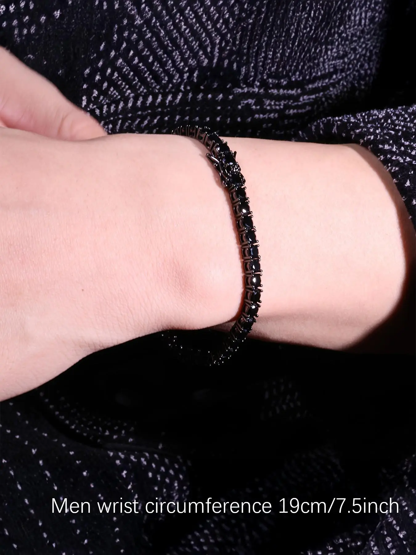 Iced Chics 4mm Zircon Hip Hop Jewelry Stackable Bracelet, Chain Bracelet, Streetwear Casual Fashionable Bracelet Style, Pure Texture, Enhances Elegance, Perfect Gift Choice