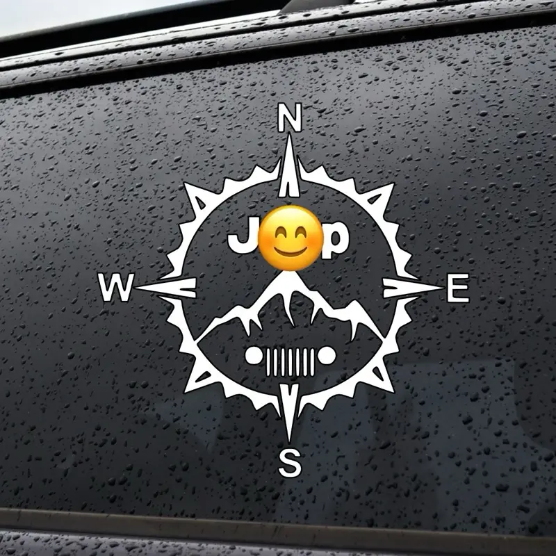 Compass Decal/Sticker for Car Truck SUV Home Decor Cell Phone Laptop Accessories Permanent Vinyl Waterproof Car Sticker Decal