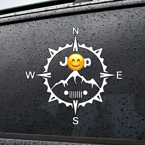 Compass Decal/Sticker for Car Truck SUV Home Decor Cell Phone Laptop Accessories Permanent Vinyl Waterproof Car Sticker Decal