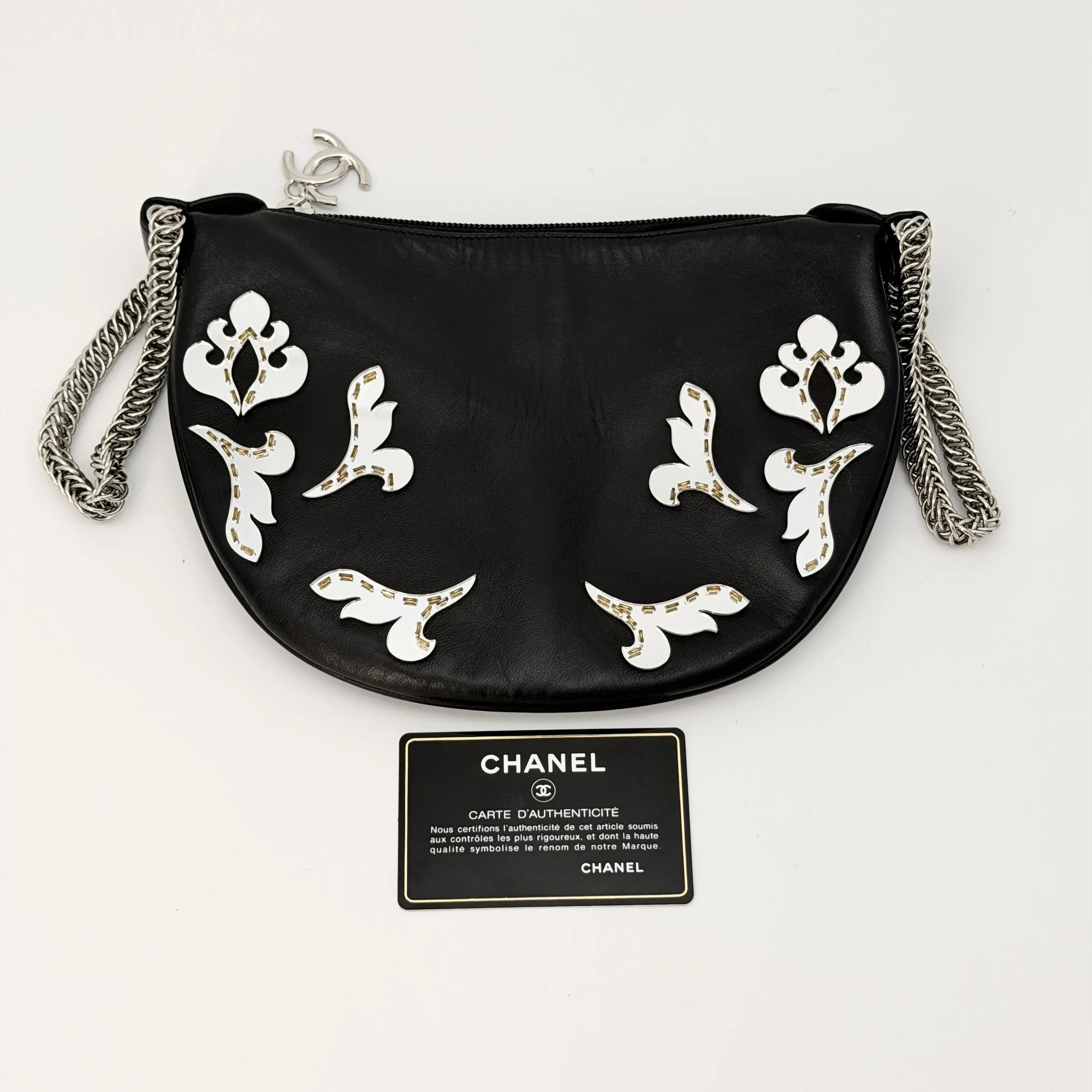 Pre-owned CHANEL calfskin Clutches & Wristlets Black Clutch Bag