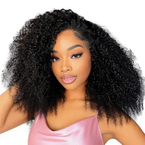 [New] Nadula Upgraded 250% Density 14“ EasiContour Afro Kinky Curly Human Hair Wig Natural Looking Beginner Friendly Glueless TikTokShopStockUp