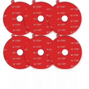 Double Sided Adhesive Pads,Made of V HB 5952, Mount Sticky Pad Replacement.Sticky Dash Cam Mounting Tape.Heavy Duty Tape Sticker for Dashboard &Daily Use.,Heat-Resistant.Round,6 PCS