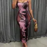 Women's All-Over Print Bodycon Cami Dress, Fashion Casual Sleeveless Dress for Party, Club and Dating Wear, Women's Dress for Summer, Bodycon Evening Dress, Bodycon Fit Dress