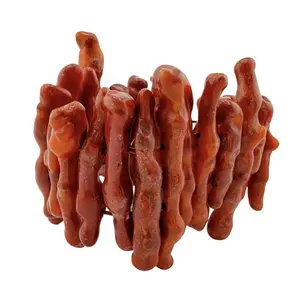 Genuine Red Coral Branch Bracelet – Bold Statement Style, Unique Gift for Her