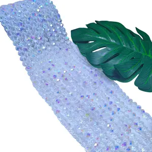 [US shipping] 8mm K9 crystal glass flat beads 60pcs perstrand for DIY bracelet & necklace & keychain accessories