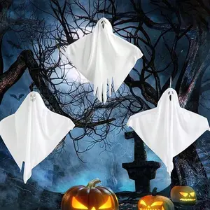 5/3/1 PCS-Halloween Hanging Ghosts, Tree Hanging Ghost Decor, Outdoor Halloween Decoration, Small Ghost Home Decor, Spooky Hanging Ornament