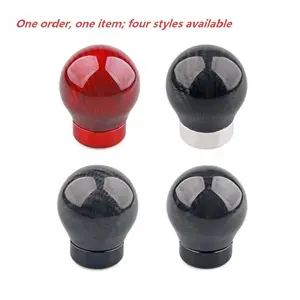 High-Quality Carbon Fiber Gear Shift Knob Cap, Universal Fit Car Accessories, Round Wave Design, Automotive Upgrade Part