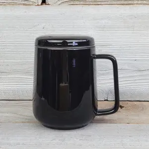 Peak Ceramic Mug with Infuser - 19.5oz - Black