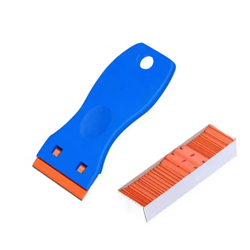 Plastic Small Shovel, Plastic Razor Blade Scraper, Scraper Tool with Plastic Blades, Cleaning Scraper Remover for Stickers, Decals, Adhesive, Labels, Paint Scraper Tool