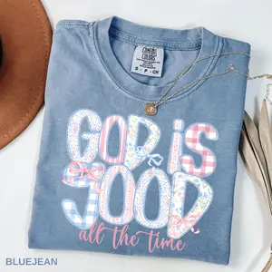 Comfort Colors God is good all the time TShirt, Christian Floral, Preppy Floral Tee, Religious TShirt, Floral Jesus T-Shirt, Jesus Christian T-Shirt