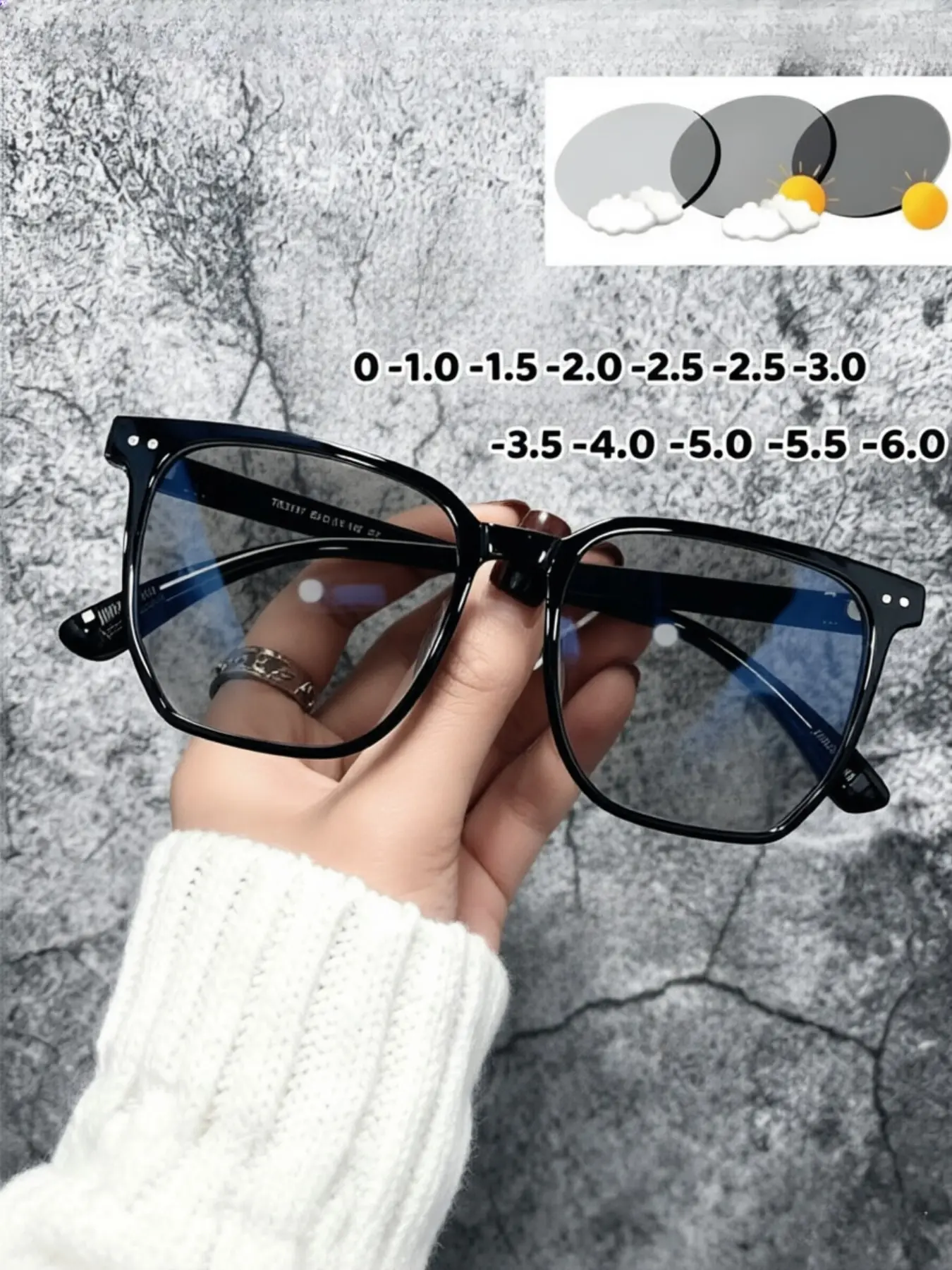 Smart Color-Changing Glasses, Unisex Automatic Light-Responsive, Anti-Blue Light, Comfortable Wear, Fashionable & Versatile, Photochromic Eyewear