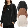 Yimoon 3 Pack Oversized T-Shirts for Women And Men Cotton Long Sleeve Vintage Acid Wash Baggy T Shirts Casual Comfy Tee