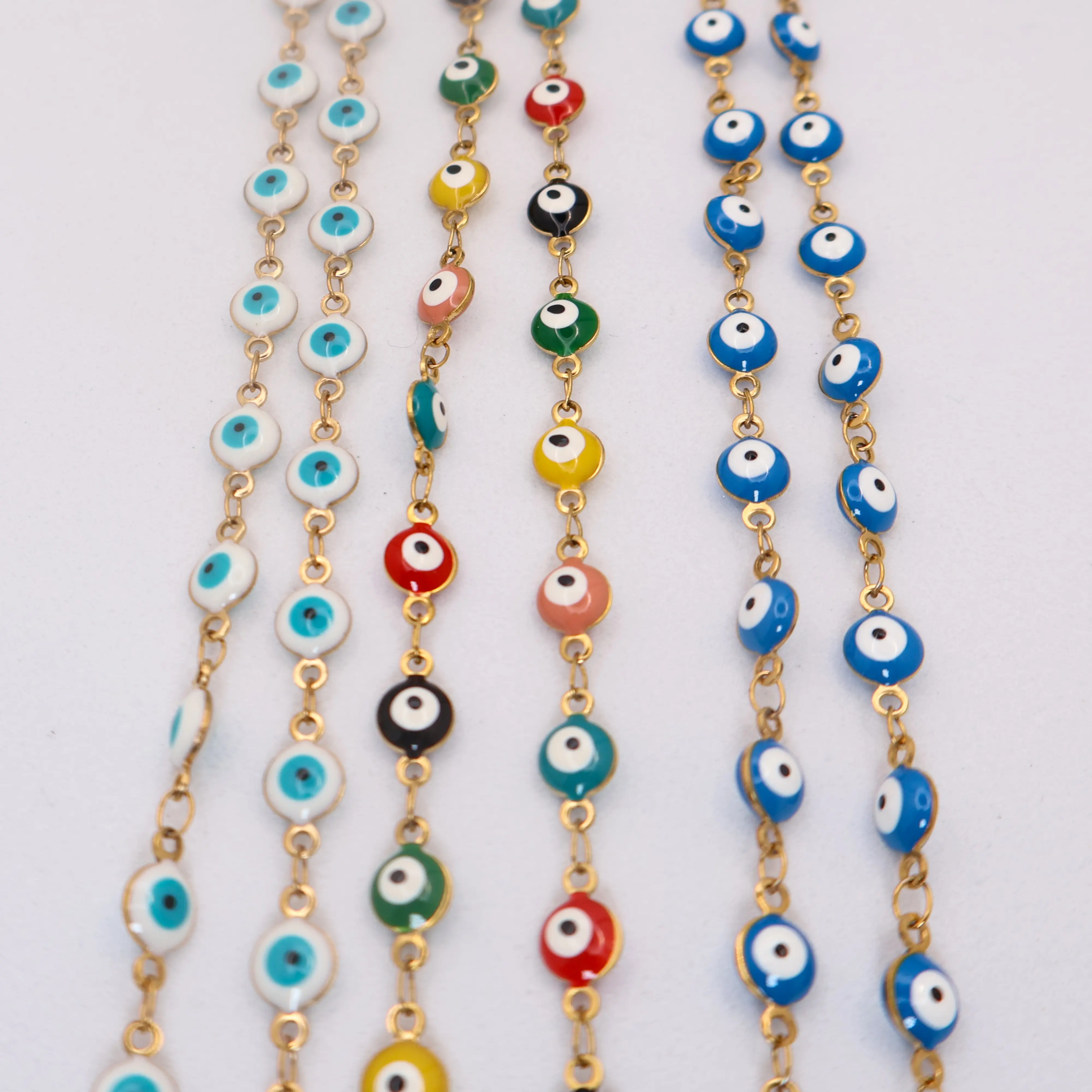Enamel Eye Necklace – Stainless Steel