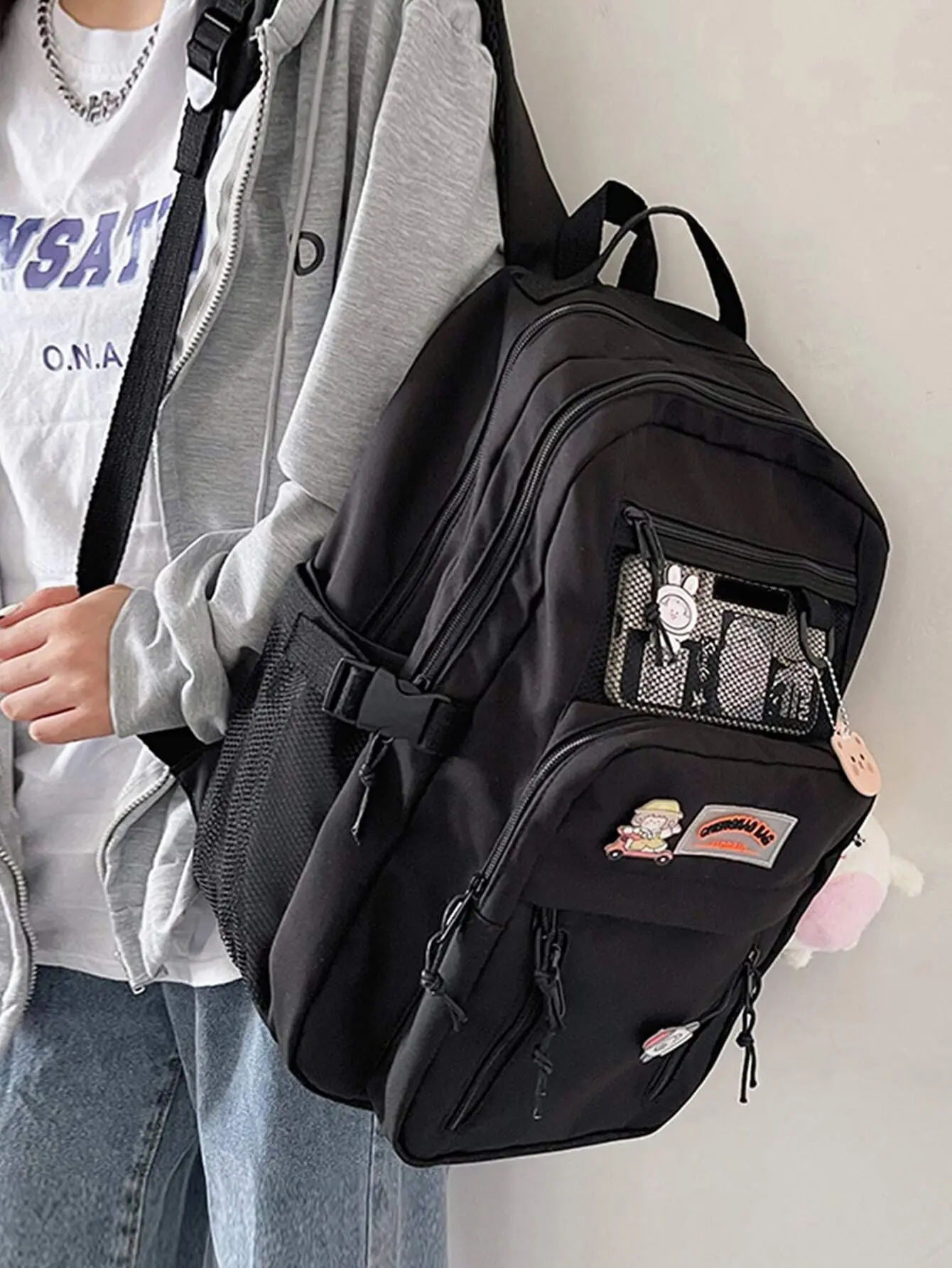 Waterproof Minimalist Backpack for Women with Large Capacity, Portable Laptop Compartment, Ideal for Travel and Outdoor Activities
