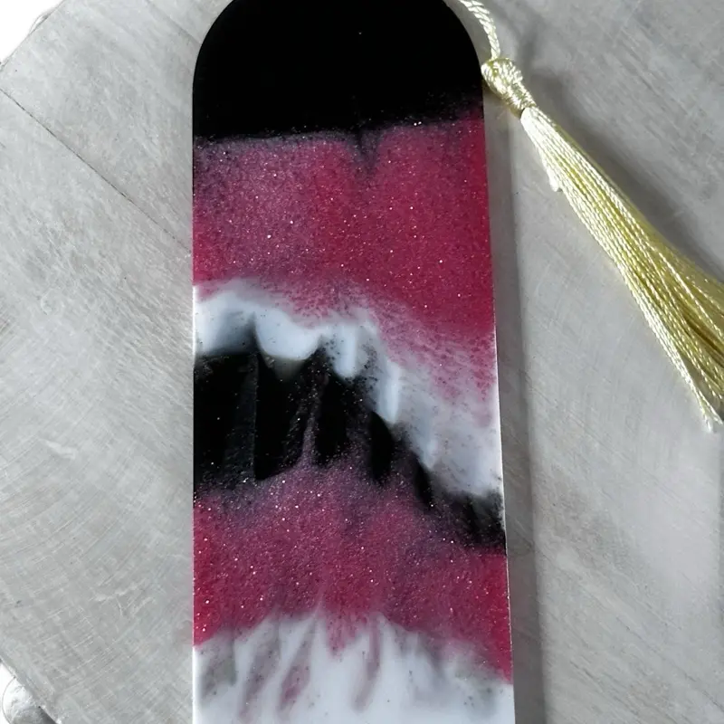 Stylish handmade epoxy resin bookmarks