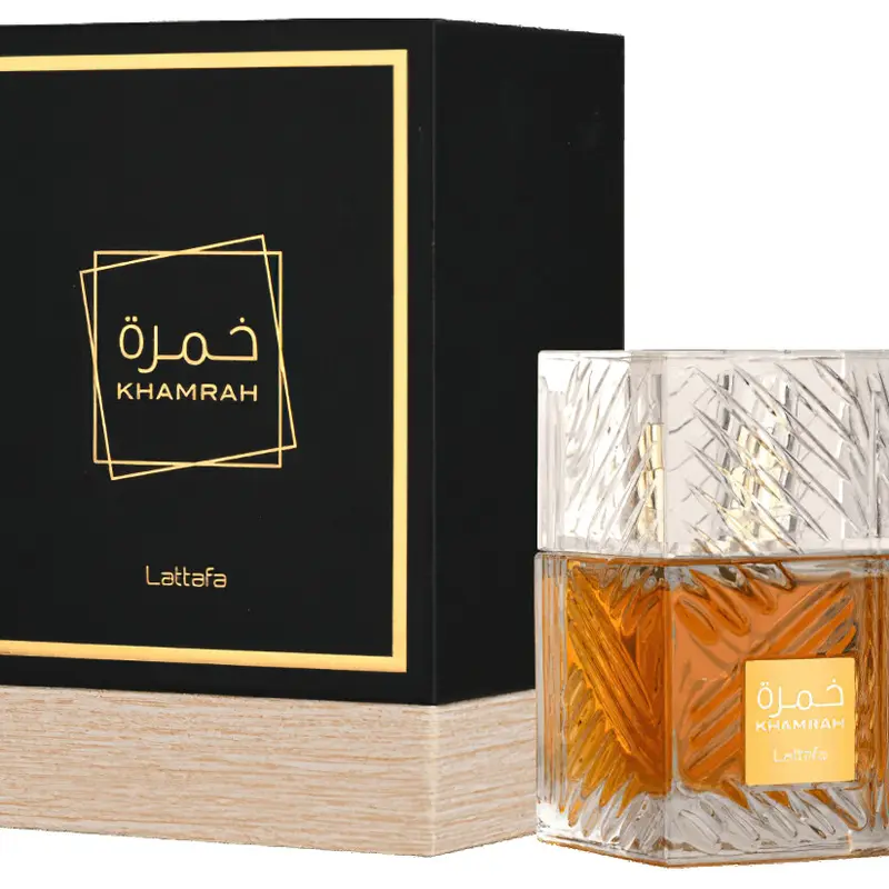 Lattafa Khamrah Regular Ed Eau De Parfum 3.4oz - Unisex Arabic Perfume for Adults, Viral Scent, Long-Lasting Sweet Spice, Cinnamon Warmth, Arabians Tonka Amber Vanilla Blend Single Item