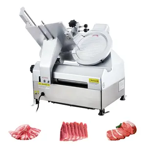 GARVEE Automatic Meat Slicer, 550W Deli Slicer with 12.6" Carbon Steel Blade, Professional Double-motor Meat Slicer Machine with Adjustable Thickness From 0～15mm for Commercial Use
