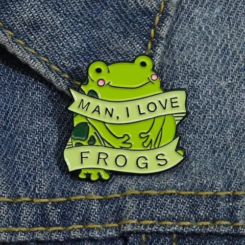 Cute Frog Design Brooch, Cartoon Animal Alloy Brooch Pin for Women and Men, Fashion Accessories for Holiday Party and Daily Wear, Creative Holiday
