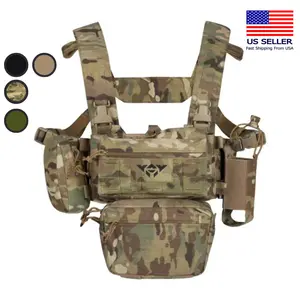 YAKEDA Tactical Chest Rig Base 500D Nylon Lightweight Modular Chest Hanger Type Protective Gear