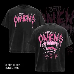 Bad Omens Graphic T-Shirt, Unisex Vintage Cotton T-Shirt, Rock Merchandise, Perfect for Music Fans High Neck Apparel