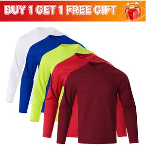 1/3/5/7 Pcs UPF 50+ Men'S Sun Protection Long Sleeve Shirts - Quick Dry Moisture Wicking Workout Tees