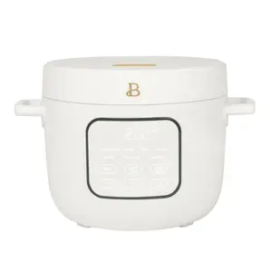 Beautiful 14-Cup Cooked, 6-Cups Uncooked Electric Rice and Grain Cooker, EverGood Ceramic Nonstick Coating, White Icing by Drew Barrymore