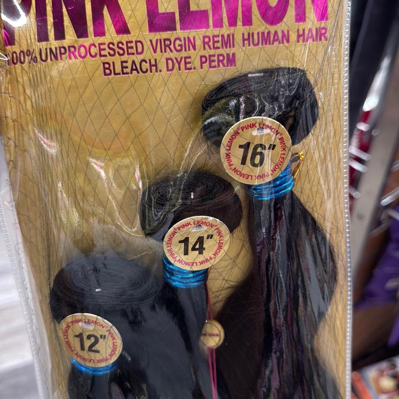 Pink Lemon Bundles  15A Body Wave 12" 14" 16" Natural Color Human  Hair Extension’s