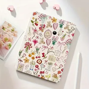 Featuring a floral, fruit, and bear design, this foldable, non-slip TPU protective case includes an adjustable stand and pen slot. It's suitable for Samsung, iPad mini, iPad Air, iPad Pro/iPad 10th and 11th generation iPads.