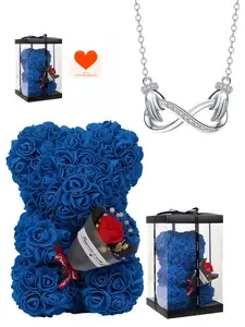Infinite Support · Heart Glow Original premium infinity symbol necklace, stylish and versatile.Paired with a preserved rose & teddy bear gift box.Perfect mysterious gift for birthdays, Valentine’s Day, Mother’s Day and Christmas.