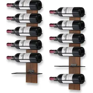 Wine Rack Wall Mounted, Wall Wine Rack for 12 Wine Bottles, Wood Wine Racks for Wall, Wall Mounted Wine Rack for Bar, Cellars, Kitchen, Dining Room