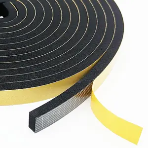 Weather Stripping Door Seal Strip, Strong Adhesive, Weatherproof, Reduce Noise, Gap Filler, Foam Insulation Tape for Doors and Windows (1/2 in x 1/4 in x 13 Ft)