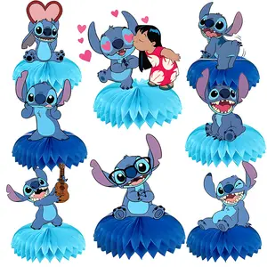 Disney Stitch-themed Party Decorations Honeycomb Ornaments for Themed Parties & Disney Events Festive Fun Atmosphere