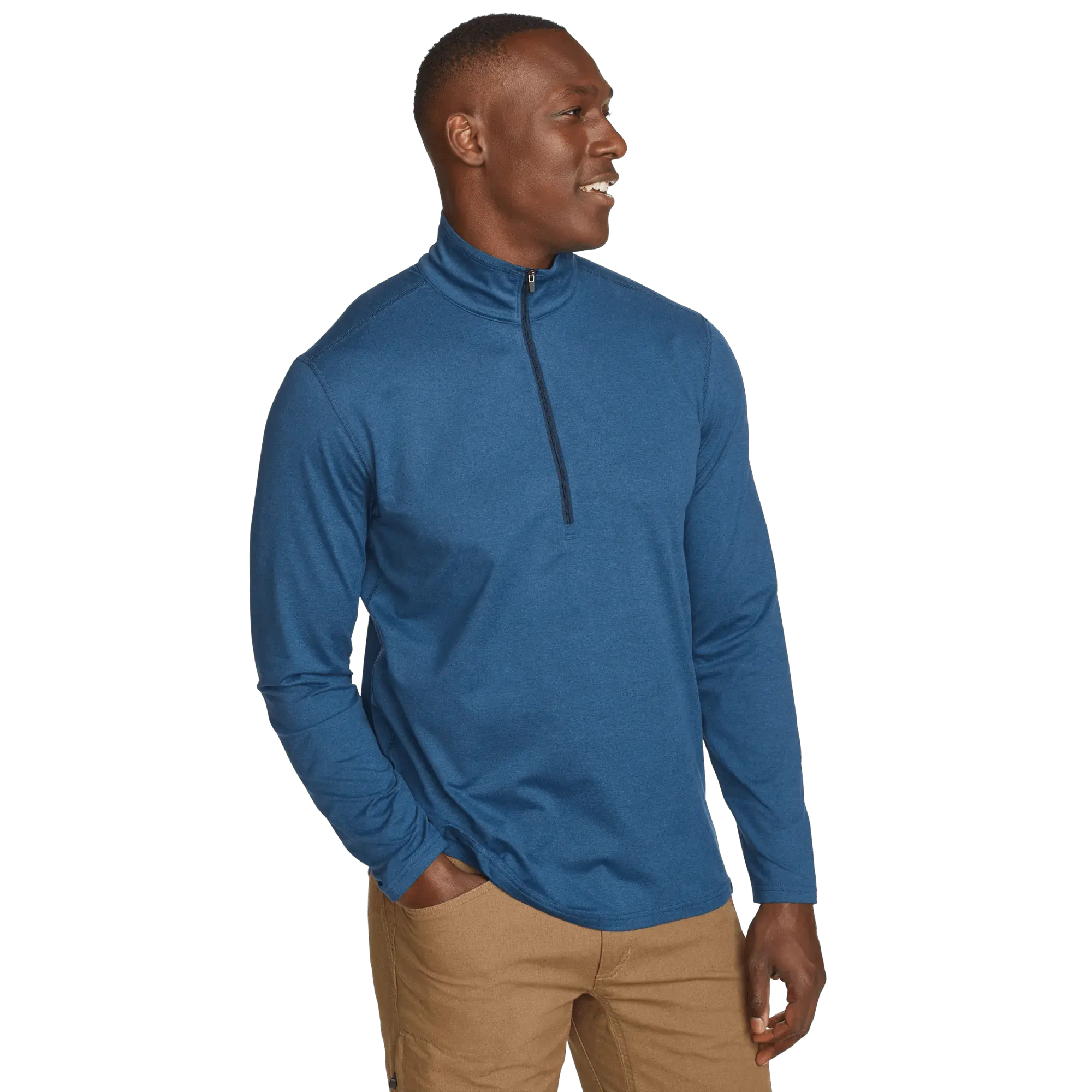 Eddie Bauer Men’s Mountain Trek 1/2-Zip Mock  Stretch Moisture-Wicking Everyday