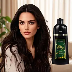 500ML 3 In 1 Hair Dye Shampoo for Gray Hair Coverage, Herbal Hair Coloring Shampoo, Fast Black Hair Dye with Soft & Shiny Hair, Salon Results At Home for Men & Women